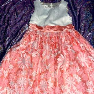 American Princess Sleeveless Floral Embroidery Dress